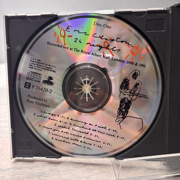 Eric Clapton - 24 Nights (CD, 1991 Reprise) Live at Royal Albert Hall Blues Rock - Picture 4 of 6